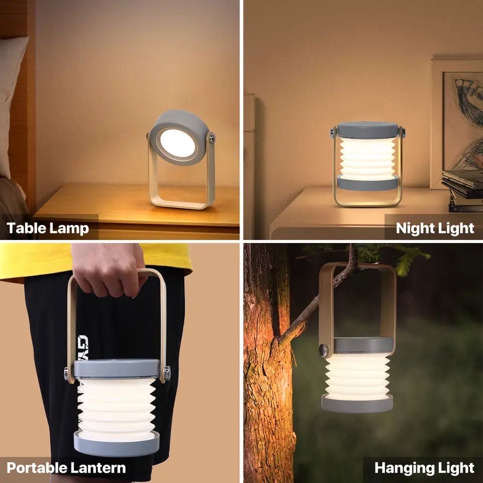 4 In 1 Foldable Table Lamp, Touch Dimmable LED Portable Lantern Light, Rechargeable Camping Lantern Night Light, Wooden Handle Telescopic Lantern Light, Touch Control Dimmable 3 Level Night Light 4 In 1 Foldable Table Lamp, Touch Dimmable LED Portable Lantern Light, Rechargeable Camping Lantern Night Light, Wooden Handle Telescopic Lantern Light, Touch Control Dimmable 3 Level Night Light